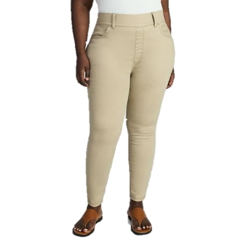 Terra & Sky Women's Plus Size Pull On High Rise Skinny Jeggings, 28″ Inseam, Sizes 0X-4X (US, Alpha, 2X, Regular, Regular, Quinn Wash)